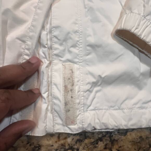 The North Face Womens M White HyVent Hooded Windbreaker Hooded Lined Waterproof - Picture 10 of 11